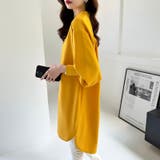 シャツチュニック ロングシャツ バンドカラー | COCOMOMO | 詳細画像12 