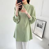 シャツチュニック ロングシャツ バンドカラー | COCOMOMO | 詳細画像6 