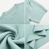 ペプラムトップス サマーニット オフィスカジュアル | COCOMOMO | 詳細画像25 