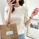 キラキラビジューニット サマーニット パフスリーブ | COCOMOMO | 詳細画像11