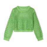 メッシュニット 透かし編みトップス ショート丈 | COCOMOMO | 詳細画像21 