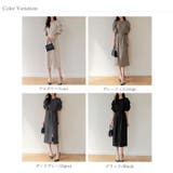 パフスリーブワンピース きれいめワンピース フロントスリット | COCOMOMO | 詳細画像29 