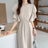 パフスリーブワンピース きれいめワンピース フロントスリット | COCOMOMO | 詳細画像22 