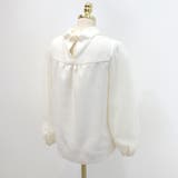 シフォンスリーブブラウス パール付きパフスリーブ オーガンジー | COCOMOMO | 詳細画像28 