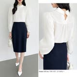 シフォンスリーブブラウス パール付きパフスリーブ オーガンジー | COCOMOMO | 詳細画像21 