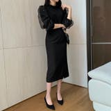 シフォンスリーブブラウス パール付きパフスリーブ オーガンジー | COCOMOMO | 詳細画像9 