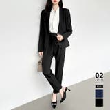 Bセットブラック | フォーマルスーツセットアップ パンツスーツ ワイドパンツ | COCOMOMO