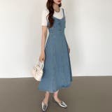 デニムワンピース ジャンパースカート キャミワンピース | COCOMOMO | 詳細画像22 