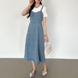 デニムワンピース ジャンパースカート キャミワンピース | COCOMOMO | 詳細画像25 