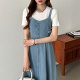 デニムワンピース ジャンパースカート キャミワンピース | COCOMOMO | 詳細画像26 