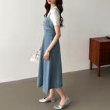 デニムワンピース ジャンパースカート キャミワンピース | COCOMOMO | 詳細画像27 