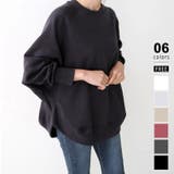 ブラック | トレーナー ドルマンスリーブスウェット ゆったり体型カバー | COCOMOMO