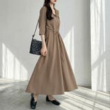 春秋の季節の変り目にもぴったり シャツワンピース 着痩せワンピース | COCOMOMO | 詳細画像15 