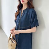 デニムワンピース デニムシャツワンピース 韓国ファッション | COCOMOMO | 詳細画像4