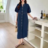 デニムワンピース デニムシャツワンピース 韓国ファッション | COCOMOMO | 詳細画像8