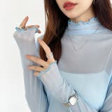 シアートップス 配色ライン メロウトップス | COCOMOMO | 詳細画像10 