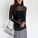 シアートップス 配色ライン メロウトップス | COCOMOMO | 詳細画像1 