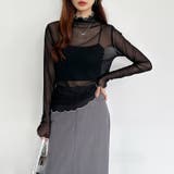 シアートップス 配色ライン メロウトップス | COCOMOMO | 詳細画像2 