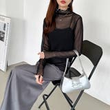 シアートップス 配色ライン メロウトップス | COCOMOMO | 詳細画像4 