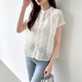 シアーブラウス シアージャガードシャツ 刺繍レース | COCOMOMO | 詳細画像3 