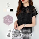 シアーブラウス シアージャガードシャツ 刺繍レース | COCOMOMO | 詳細画像1 