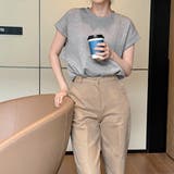 フレンチスリーブTシャツ 脇見え防止 カットソー | COCOMOMO | 詳細画像14 
