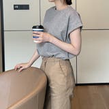 フレンチスリーブTシャツ 脇見え防止 カットソー | COCOMOMO | 詳細画像15 