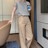 フレンチスリーブTシャツ 脇見え防止 カットソー | COCOMOMO | 詳細画像16 