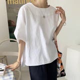 コットンリネンブラウス 涼感ブラウス 体型カバー | COCOMOMO | 詳細画像2