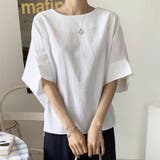 コットンリネンブラウス 涼感ブラウス 体型カバー | COCOMOMO | 詳細画像4