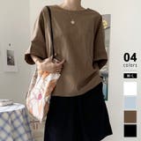 ダークブラウン | コットンリネンブラウス 涼感ブラウス 体型カバー | COCOMOMO