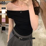 ブラック | ドレープネック オフショルダー 2way | COCOMOMO