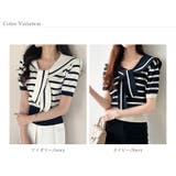 セーラーカラーボーダーニット サマーニット 韓国ファッション | COCOMOMO | 詳細画像11