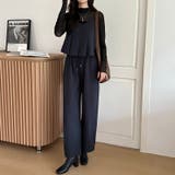 セットアップ夏 ペプラムキャミソール ワイドパンツ | COCOMOMO | 詳細画像21 