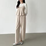 セットアップ夏 ペプラムキャミソール ワイドパンツ | COCOMOMO | 詳細画像8 