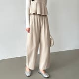 セットアップ夏 ペプラムキャミソール ワイドパンツ | COCOMOMO | 詳細画像12 