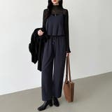 セットアップ夏 ペプラムキャミソール ワイドパンツ | COCOMOMO | 詳細画像15 