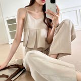 セットアップ夏 ペプラムキャミソール ワイドパンツ | COCOMOMO | 詳細画像13 