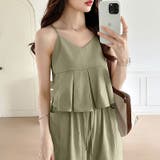 セットアップ夏 ペプラムキャミソール ワイドパンツ | COCOMOMO | 詳細画像23 