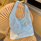 ニット編みバッグ ニットトートバッグ ショルダーバッグ | COCOMOMO | 詳細画像7 