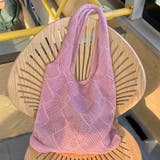 ニット編みバッグ ニットトートバッグ ショルダーバッグ | COCOMOMO | 詳細画像8 