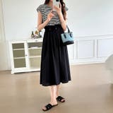 ドッキングワンピース ドローコード付き切り替えワンピース 夏ワンピース | COCOMOMO | 詳細画像13 