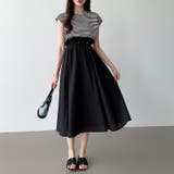 ドッキングワンピース ドローコード付き切り替えワンピース 夏ワンピース | COCOMOMO | 詳細画像8 