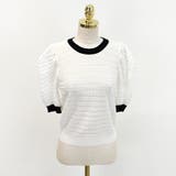 パンチングパフスリーブニット サマーニット 透かし編み | COCOMOMO | 詳細画像20