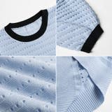 パンチングパフスリーブニット サマーニット 透かし編み | COCOMOMO | 詳細画像21