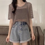 メッシュニット 透かし編み 韓国ファッション | COCOMOMO | 詳細画像10