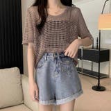 メッシュニット 透かし編み 韓国ファッション | COCOMOMO | 詳細画像11