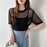 メッシュニット 透かし編み 韓国ファッション | COCOMOMO | 詳細画像12