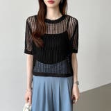 メッシュニット 透かし編み 韓国ファッション | COCOMOMO | 詳細画像13