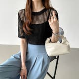 メッシュニット 透かし編み 韓国ファッション | COCOMOMO | 詳細画像16